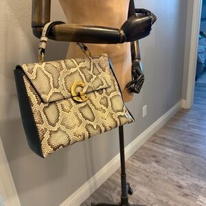 Roberto Cavalli snake skin bag